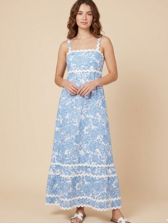 Simply Southern Dresses & Skirts - Simply Southern Floral Strappy Maxi Sun Dress SZ Large NWT Beach Cottage Preppy